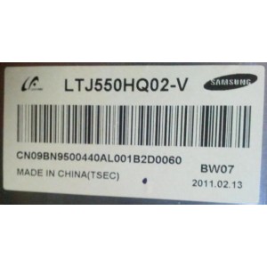 SAMSUNG UA55D7000 SCREEN REPAIR SERVICE LTJ550HQ02-V LTJ550HQ09-V